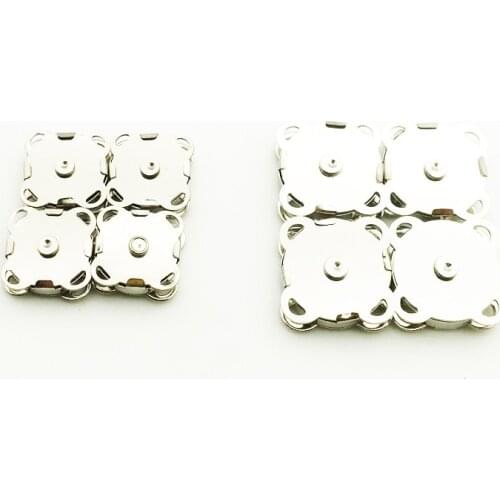 5Set / Pack Silver DIY Magnetic Snap Fasteners Clasps Buttons Handbag Purse Wallet Craft Bags Parts Accessories 14mm 18mm