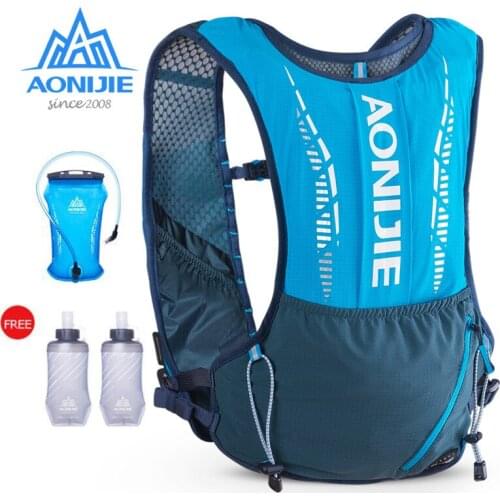AONIJIE Marathon 5L Hydration Vest Ultralight Backpack Trail Running Bag With Soft Water Flask Outdoor Hiking Jogging Cycling
