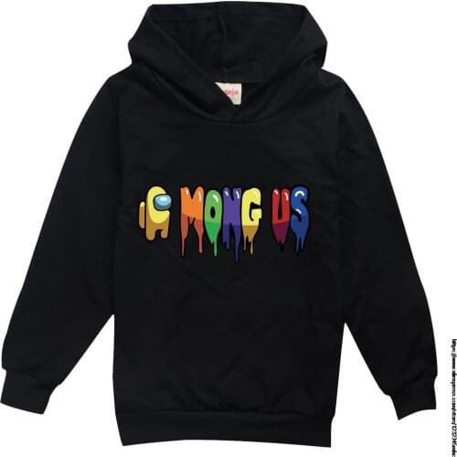 Fashion Childrens Clothing Among Us Hoodies Girls Hooded T-shirts Kids Girls Cartoon Tops Casual Sweatshirts