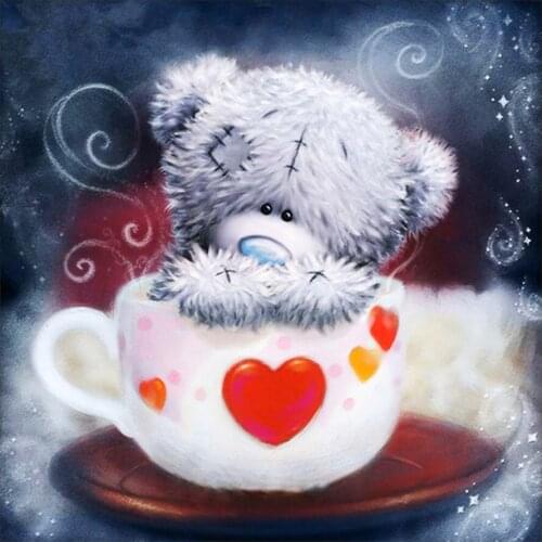 Cartoon Yeacup Bear Doll Diamond Painting Round Full Drill Nouveaute DIY Mosaic Embroidery 5D Cross Stitch Home Decor Gifts