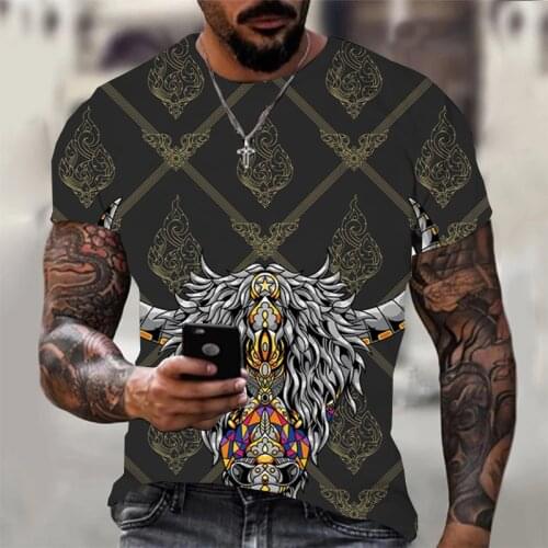 Man t shirte fashion 3d Cyberpunk retro mechanical style printing Joint clothing Harajuku Unisex European size T-shirt wholesale