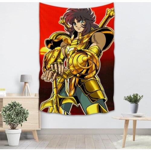 Best De Saint Seiya Tapestry Wall Hanging Decor Wall Tapestry Show Piece For Home Decoration Camping Tent Travel Sleeping Pad