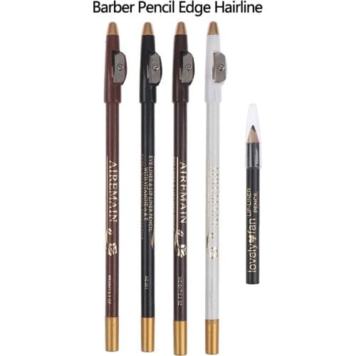 Newest 1PC Barber Pencil Edge Hairline Razor Trace Hair Beard Shape Accessories With Sharpener Hair Line Pen Haircut Makeup