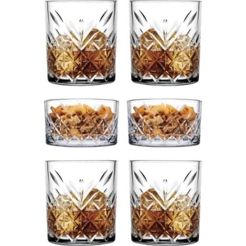 Pasabahce Timeless-6 Piece 4 Personality Whisky Cup Set
