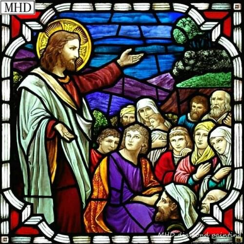 Full round / square 5d diy diamond painting Jesus religious mosaic home decoration handmade sewing embroidery art kit sticker