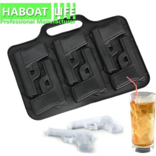 Pistol Shaped Silicone Ice Tray Food Grade Silicone Chocolate Mold DIY Ice Cube Mold Kitchen Gadgets Tools Accessories C