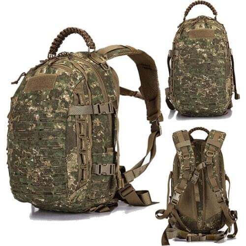 Tactical Military Backpack Hiking Outdoor Hunting Bag EDC Tactical Gears Laser Cut Molle PALS Multicam Bag 25L Camping Sport Bag