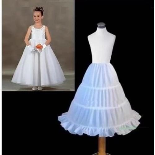 A Line Children Petticoat Crinoline Underskirt Wedding Accessories For Flower Girl Dress 2022