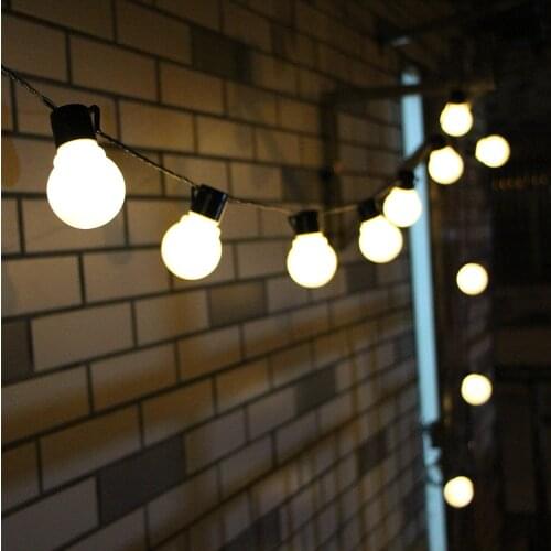 6m 20 Led Globe String Light Outdoor Led Fairy Lights Garland G50 Garden Patio Wedding Party Christmas Decoration Light Warm