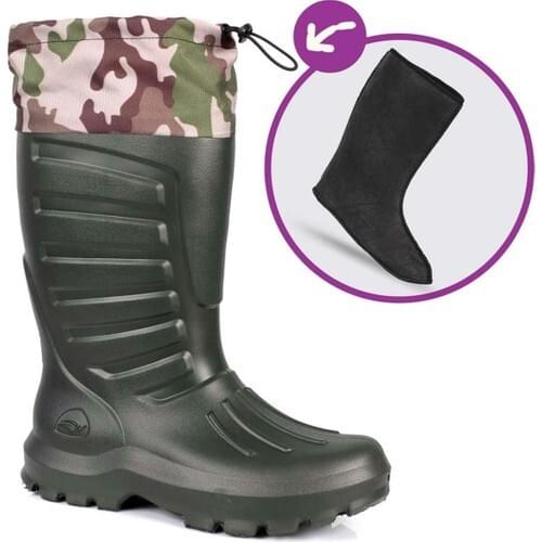 Winter Camouflage Snow Men Hunting Rain Boots Thermal Shoes Waterproof Climbing With Fur Plush Warm Casual Fishing Unisex Boot