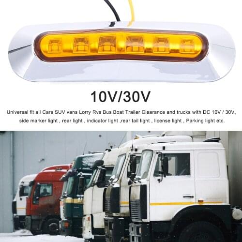 2pcs 2021 NEW Red Yellow White 12/24V 6 SMD LED Auto Car Bus Truck Lorry Side Light Rear Side Lamp Marker Led Trailer