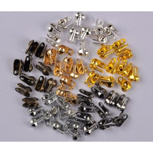 2000Pcs Crimps Beads Ball Chain Connector End Clasp for DIY Necklace Bracelets Jewelry Making Wholesale