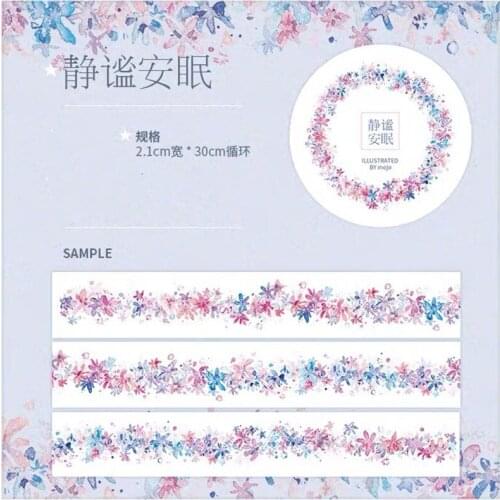 2020 Whisper of Sleeping Card Making Bullet Journal Masking Tape Adhesive Tape DIY Scrapbooking Sticker Label Washi Tapes