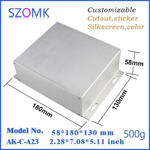 4 pcs, anodizing aluminum enclosure box for electronics pcb 58*180*130mm aluminum housing distribution enclosure outlet boxes