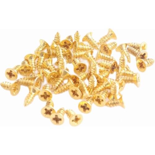 5*8mm iron gold Self Tapping Wood Screw high quality counter sunk flat head metal wood Chipboard screw
