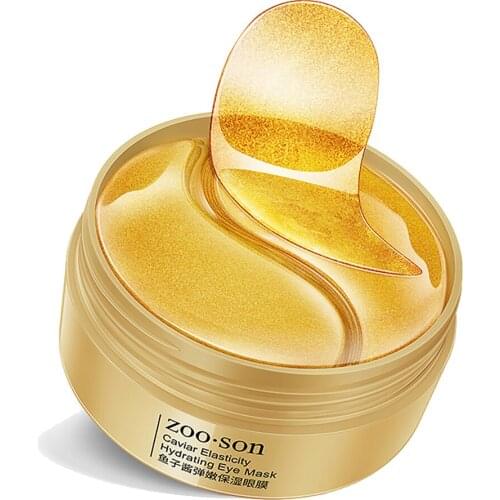 80g/30 Pair Caviar Elastic Brightening Eye Mask Remove Eye Bags Anti Wrinkle Anti Aging Lifting Firming Improve Dark Circles