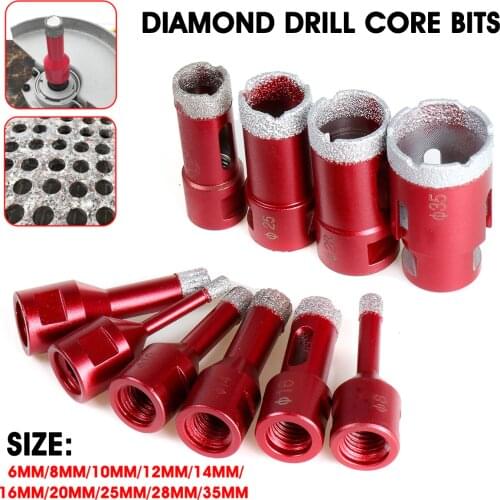 Becornce 1Pc 6mm-35mm M14 Marble Opener Diamond Drill Core Bits Drilling Hole Saw Bit Tools For Tile Marble Granite Brick Stone