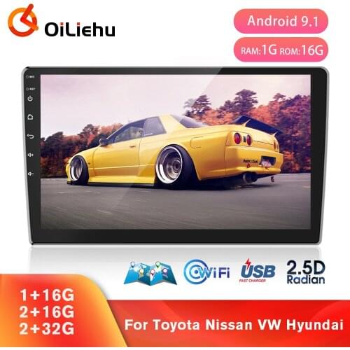 OiLiehu 2 Din Android 9.0 Car Radio Stereo Receiver GPS Multimedia Player For Volkswagen Nissan Hyundai Kia Toyota LADA Ford