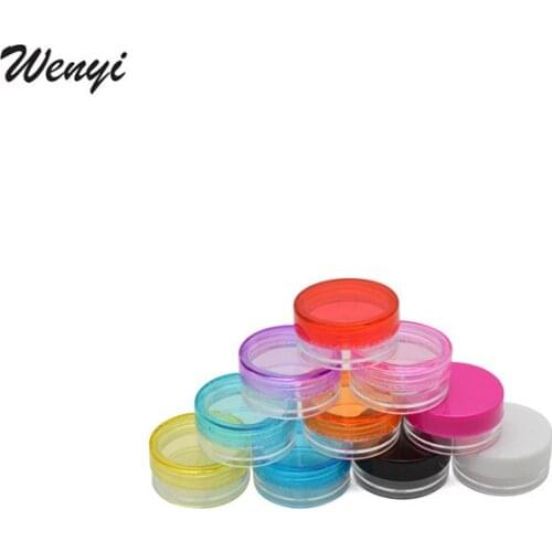 Free Shipping 10Pcs 3g Cosmetic Empty Jar Pot Eyeshadow Makeup Face Cream Container Bottle Fashion Design