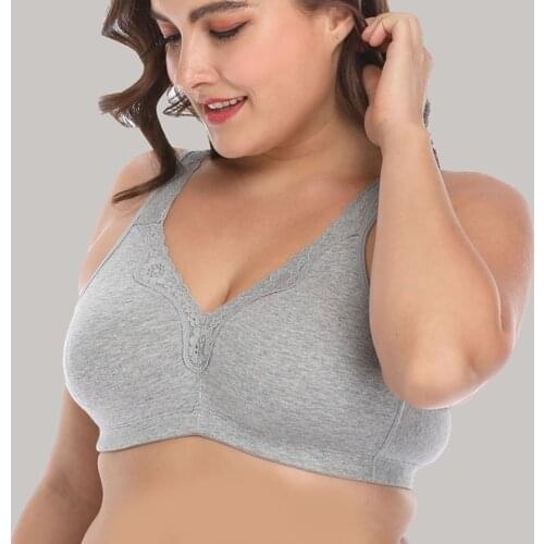 95% cotton bras for women plus large big size ladies super thin push up bralette gather lace crop tops sexy brassiere younggirl