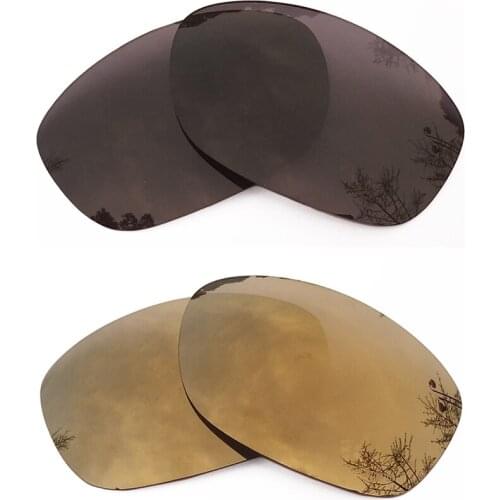 Black & Bronze Gold Mirrored Polarized Replacement Lenses for Hijinx Frame 100% UVA & UVB