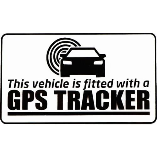 This Car Is Equipped with GPS Tracker Decals Fashion Body Decoration PVC Waterproof Stickers 22*13CM