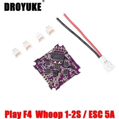 Droyuke Play F4 Whoop Flight Controller AIO OSD BEC & Built-in 5A BL_S 1-2S 4in1 ESC for RC Drone FPV Racing Models Spare Parts