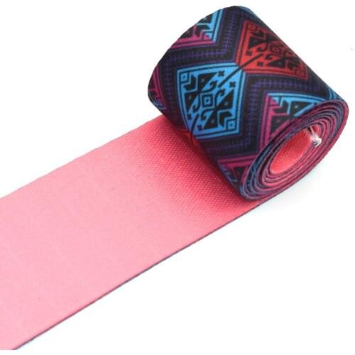 2" Retro Pattern Ribbon Belt Smooth Webbing Canvas Webbing Fabric Belt Craft supplies for DIY Bags Straps Belts Textile Sewing