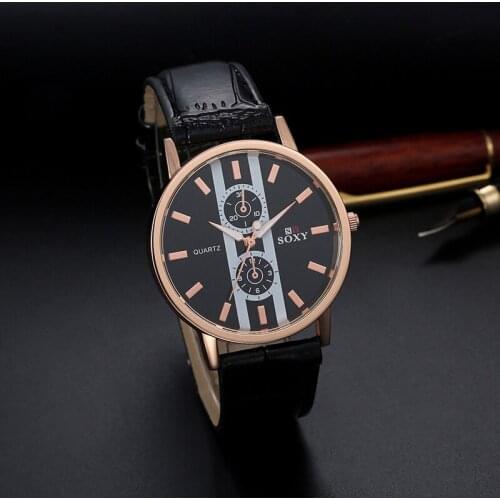 Hot Sale SOXY Brand Luxury Fashion Sport Watches Men Watch Casual Leather Quartz Watch Hombre Hour Clock relogio masculino