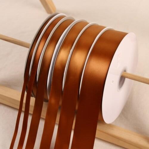 Copper Color 100 Yards/Roll Polyester Ribbon Satin Ribbon Wedding Christmas Decoration Cake Gift Box Wrap Hand DIY Accessories