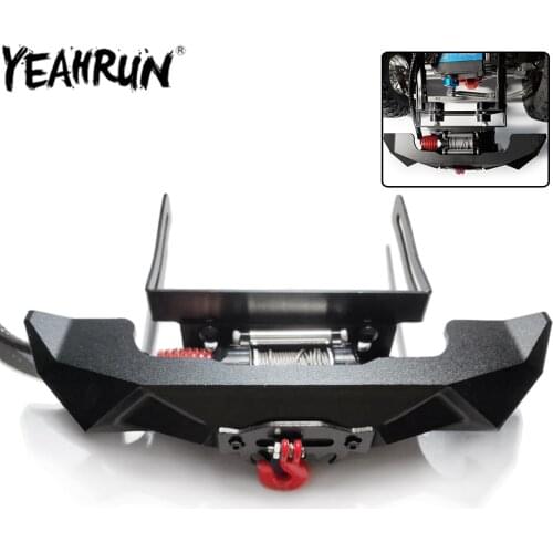 YEAHRUN SCX10 Front Bumper Metal Bumper for 1:10 RC Crawler Car Axial SCX10 RC Climbing Car Upgrade Parts