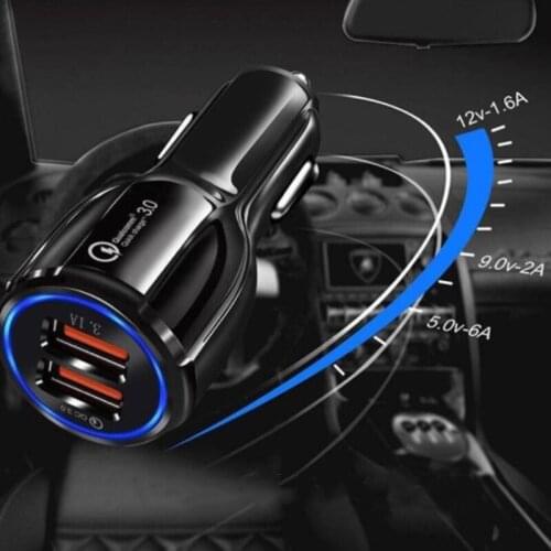 Multifunction Mini-function Car Display Charger Led Car Charger 3.1a Dual Usb Smart Car Charger Voltage/current Indication