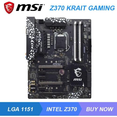 MSI Z370 KRAIT GAMING LGA 1151 Intel Z370 Gaming PC Motherboard DDR4 64GB Core i9-9700K i7-8700K Cpus PCI-E 3.0 2×M.2 USB3.1 ATX