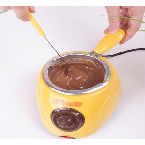 EU plug Chocolate Melting Machine Set Electric Cheese Pot Kitchen Baking DIY Cookies Fondue Pot Handmade Soap Melting Furnace