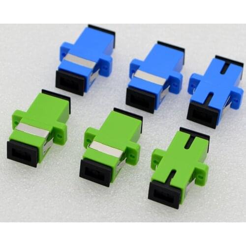 10PCS New Optical Fiber Connector SC/UPC/APC Single Mode Flange Head Coupler Square Joint Adapter Free Shipping TO Brazil