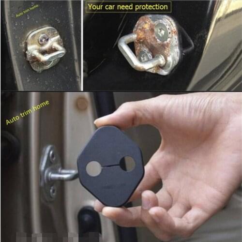 Lapetus Plastic Car Door Lock Protection Cover Buckle Trim 4 Pcs For Honda CRV CR-V 2012 - 2020 Accessories