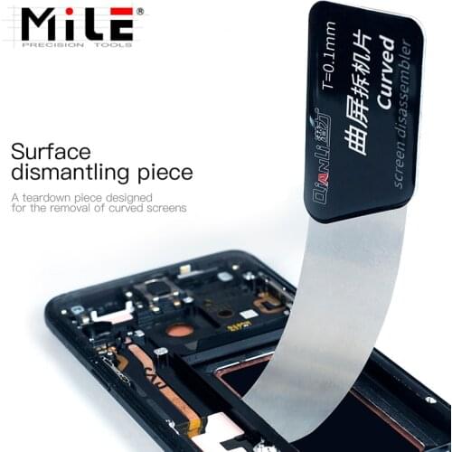 MILE Ultra Thin Flexible Spring Steel Pry Spudger Disassemble Card for Samsung iPhone Curved Screen Opening Repair Tool
