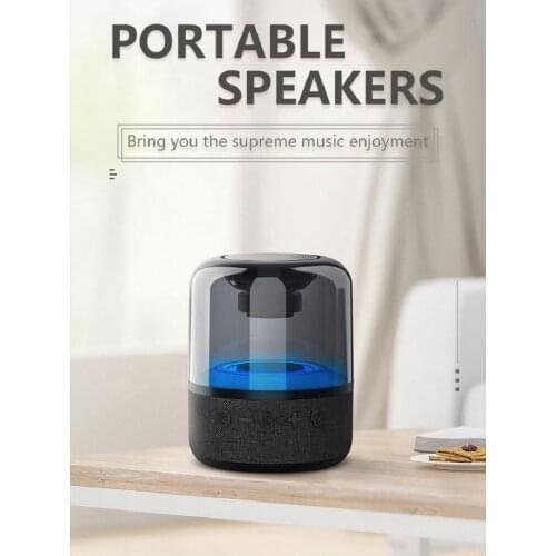Led Wireless Speaker 3D Stereo Speaker TWS Bass Column Subwoofer HD Sound Box Music Box With Transparent Design