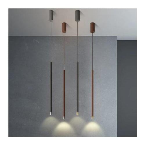 Led Pendant Lamp Long Tube light Kitchen Island Dining Room Shop Bar Counter Decoration Cylinder Pipe Hanging Light Kitchen Lamp