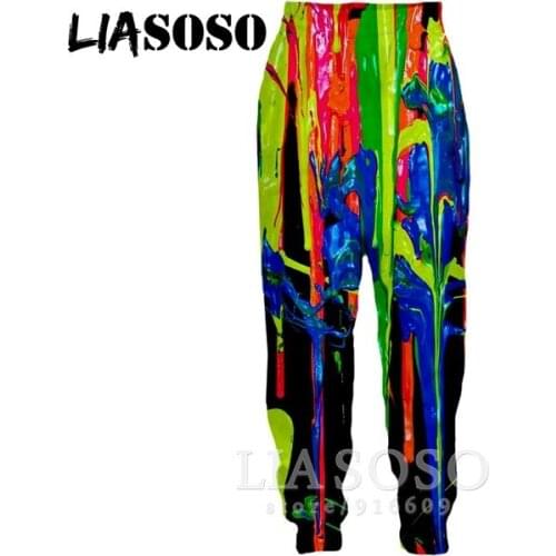 3d Print Men Women Full Length Sweatpants Harajuku Colorful Cool Psychedelic Fashion Streetwear Pants Anime Jogger Trousers
