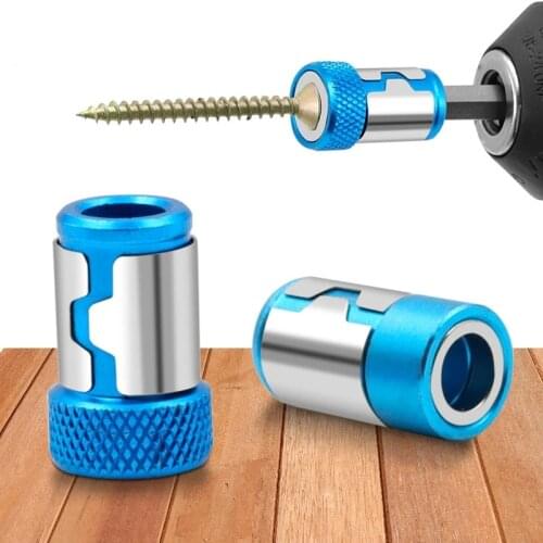 Universal Magnetic Ring 1/4 Metal Screwdriver Bit Magnetic Ring For 6.35mm Shank Anti-Corrosion Drill Bit Magnet Powerful Ring