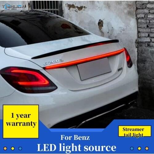 Streamer tail light for Mercedes-Benz C-Class C200L C260L C180L E300L through taillight streamer light S400L change decoration