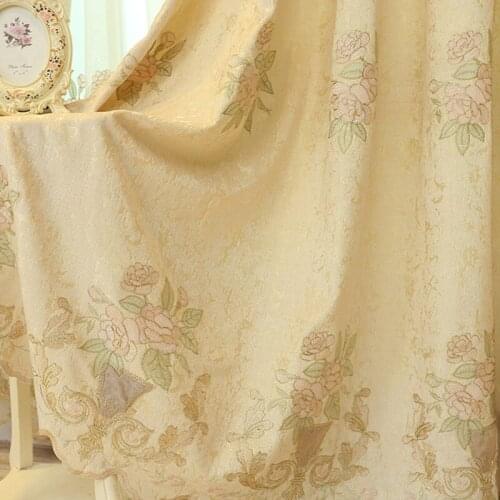 2019 Direct Selling Curtains Dormitorio Blackout 1 Pc Elegant For Chenille Curtain Embroidered For Bedroom ( Without Valance)