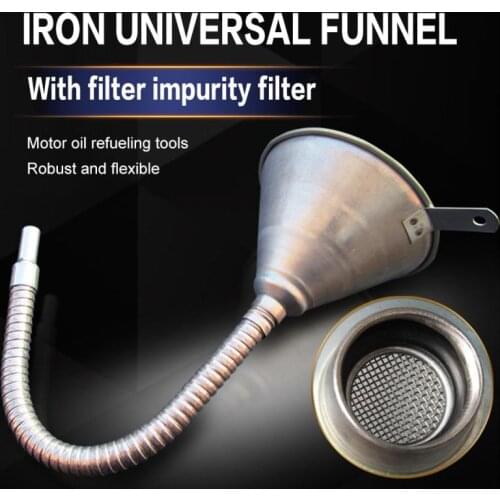 Car motorcycle Refueling funnel 370MM universal funnel bendable filter funnel oil diesel fuel refueling funnel bendable + filter