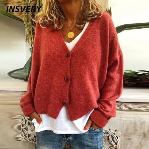 Spring Autumn Knitted Coat Women Button Tops Short Jackets For Women Long Sleeve Woman Jacket Solid Cardigan Kintwear
