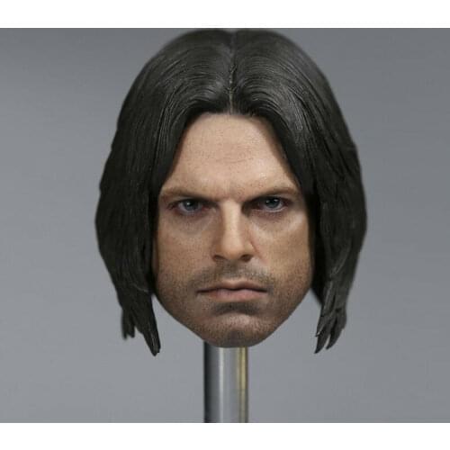 1:6 Winter Soldier Head Sculpt Model F 12" Male Action Figures Body