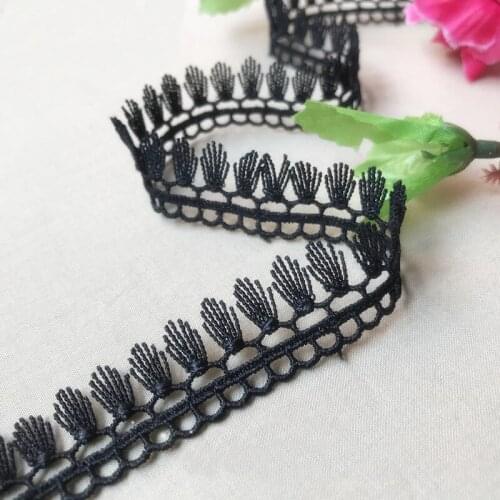 14yard 1.8cm white black polyester lace trim tassel fabric ribbon DIY sewing material clothing dress home decoration accessories