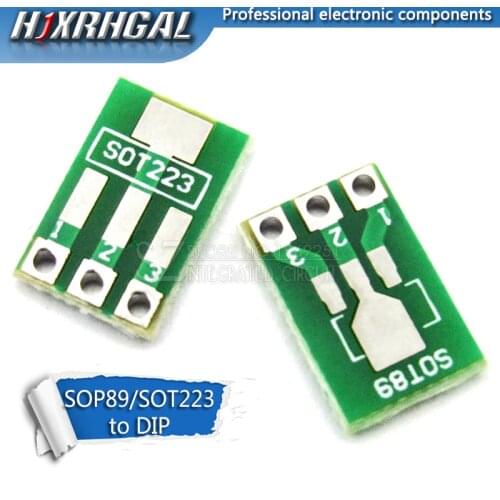 20pcs SOT89 SOT223 to DIP PCB Transfer Board DIP Pin Board Pitch Adapter keysets hjxrhgal