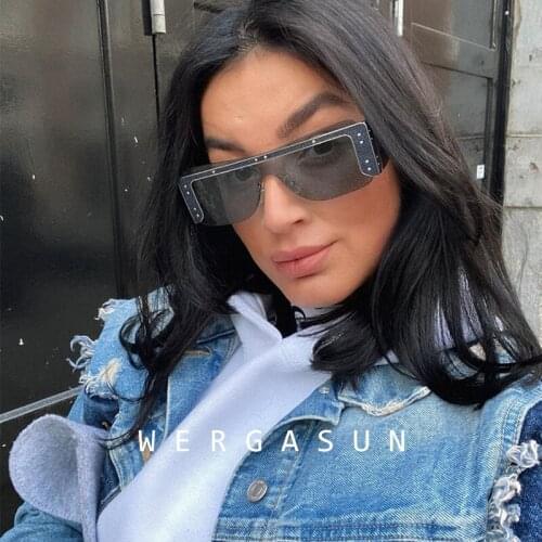WERGASUN 2020 Rimless Square Sunglasses Women Men Luxury Brand Sunglasses Female Eyewear Glasses Oculos UV400 Glasses