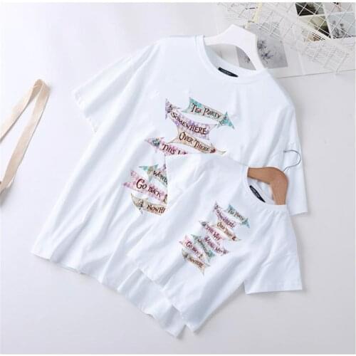 2021 Family Matching T Shirts Mommy And Me Tshirt Summer Short Sleeve Casual White O-neck Tshirts Tee Tops Family Look Tops
